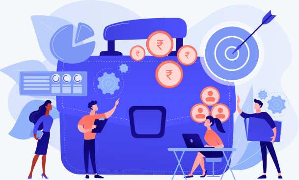 Illustration representing long-term portfolio growth and wealth management