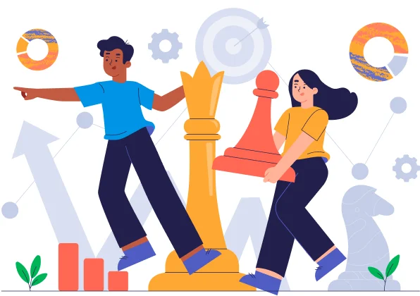 Illustration representing strategic business growth