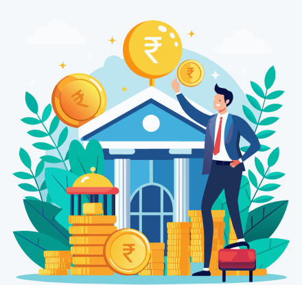 Illustration representing business growth and market leadership
