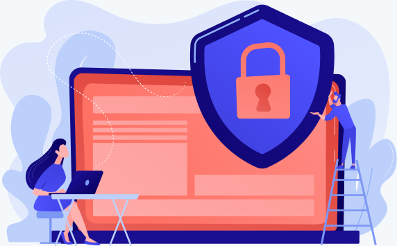 Illustration representing data privacy and document security